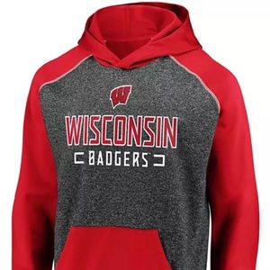 Fanatics Wisconsin Badgers Jersey Hoodie Sweatshirt-Size Adult Men M - Medium